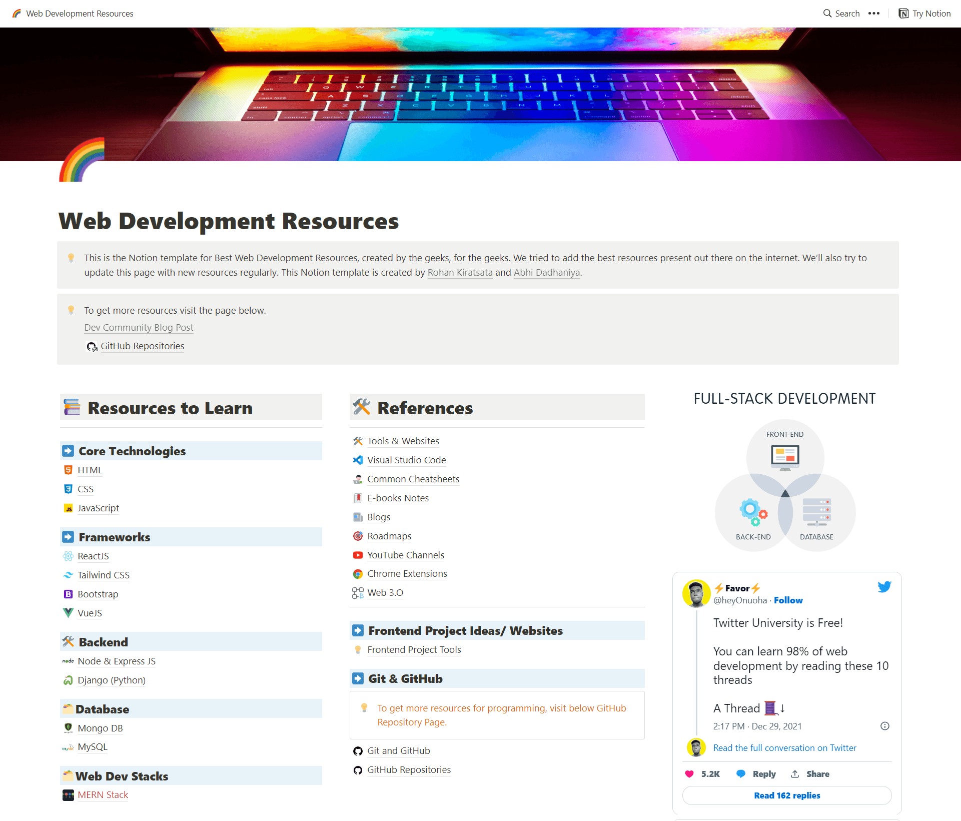 Web Development Resources